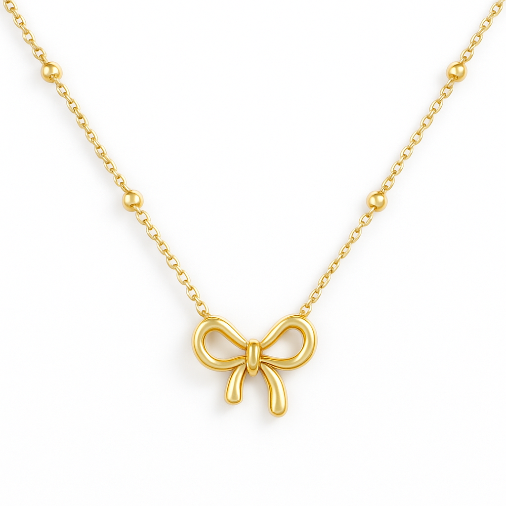 Ribbon Charm Necklace