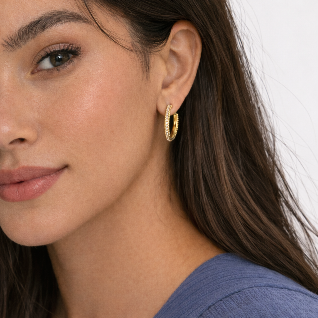 Aurora Ribbed Hoops
