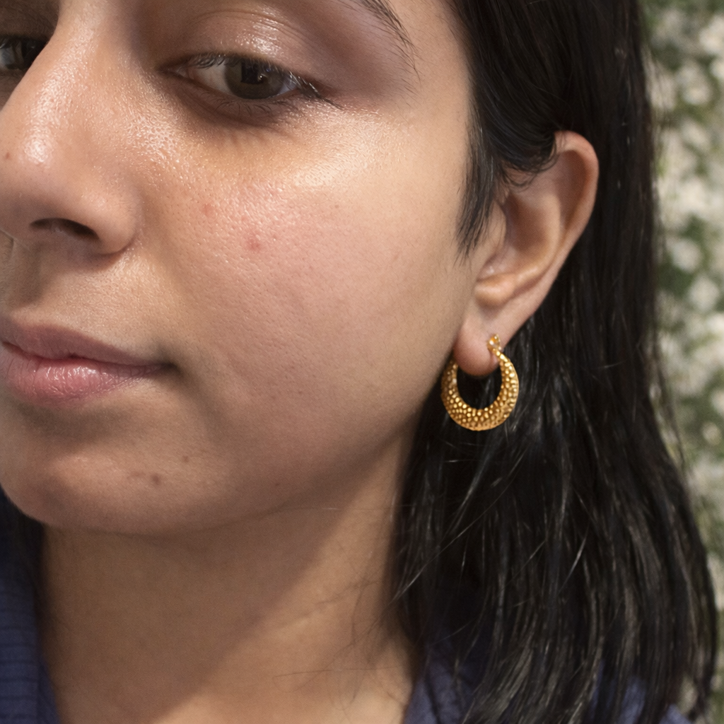 Textured Gold Hoops