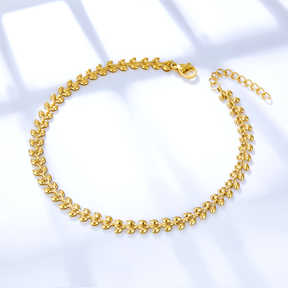 Gold Leaf Anklet