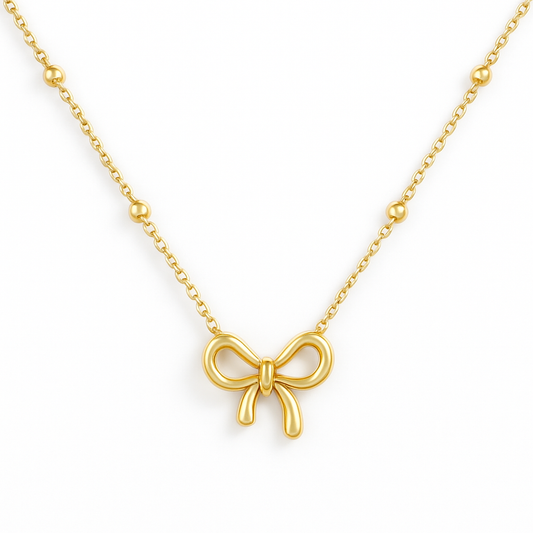 Ribbon Charm Necklace