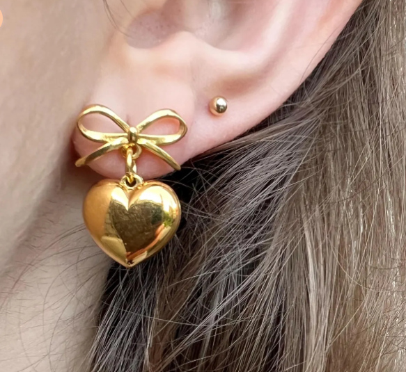 Bow-Heart Earrings