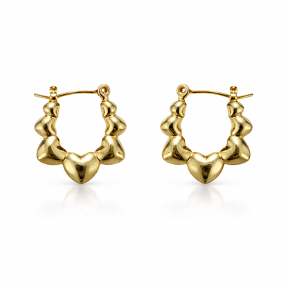 Heart Cluster Hoops