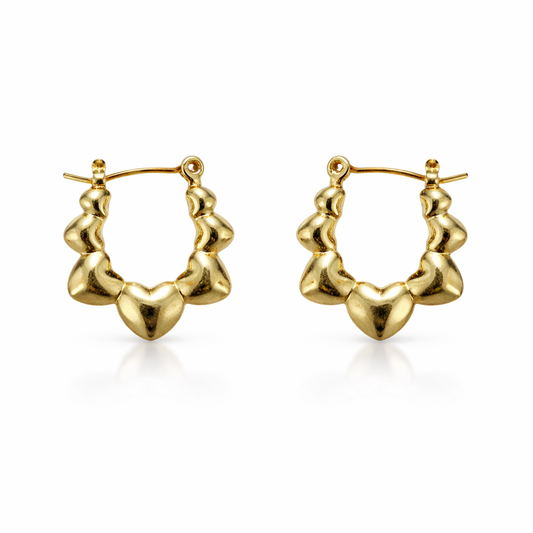 Heart Cluster Hoops
