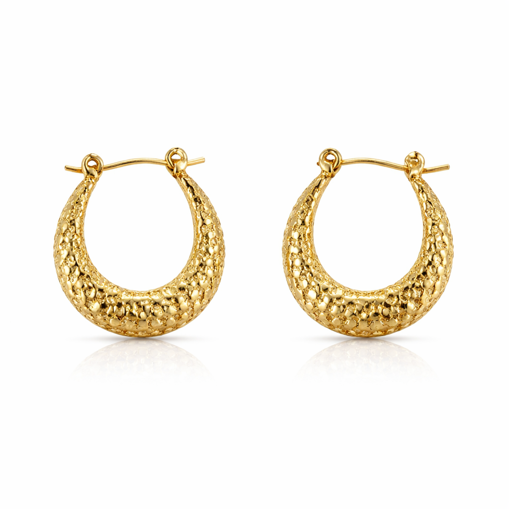 Textured Gold Hoops