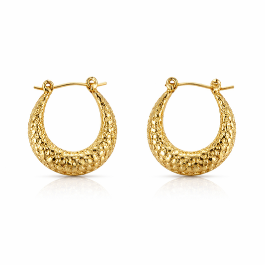 Textured Gold Hoops