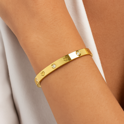 Diamond Heart Bangle