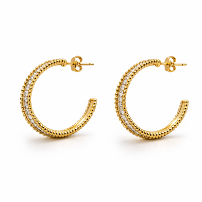 Aurora Ribbed Hoops
