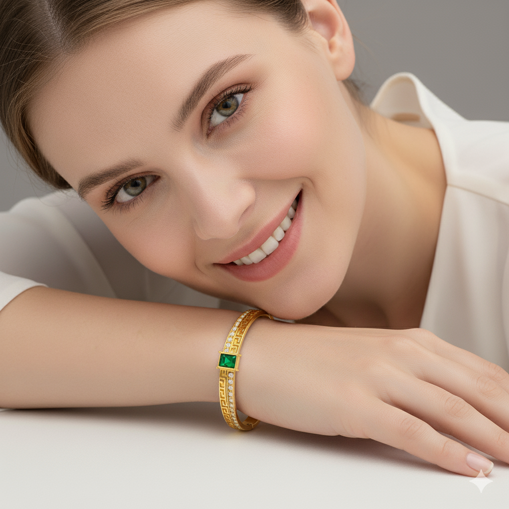 Emerald Luxe Bangle