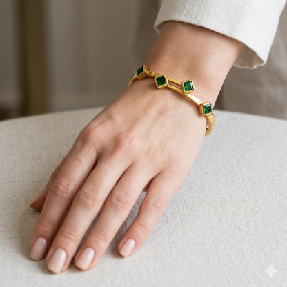 Square Stone Bangle