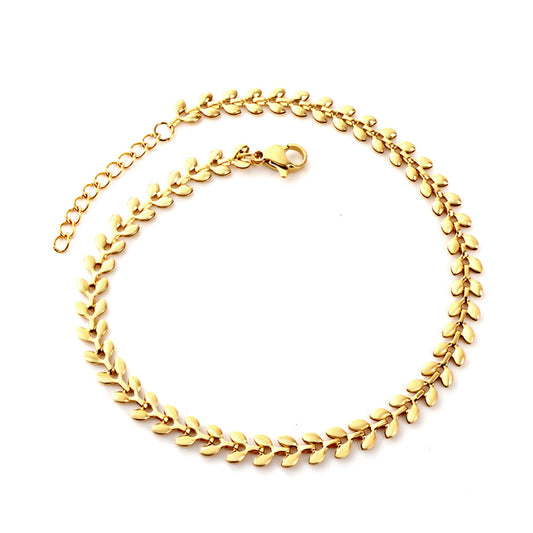 Gold Leaf Anklet