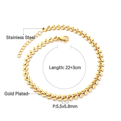 Gold Leaf Anklet