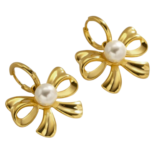 2 IN 1 Pearl Bow Hoop