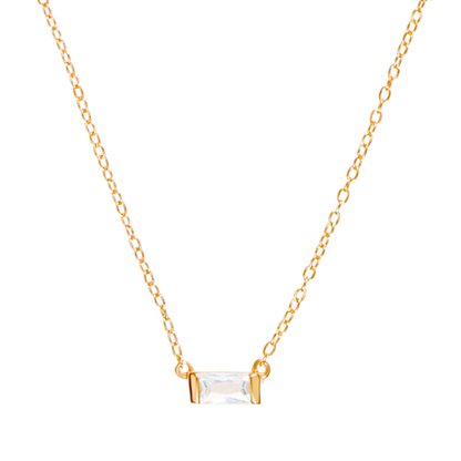 Rectangular Zirconia Necklace