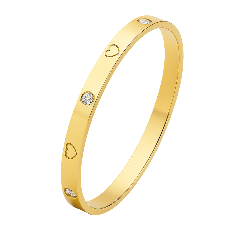 Diamond Heart Bangle