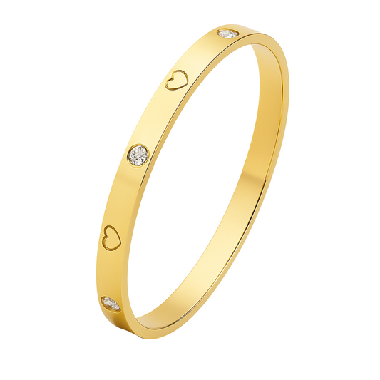 Diamond Heart Bangle