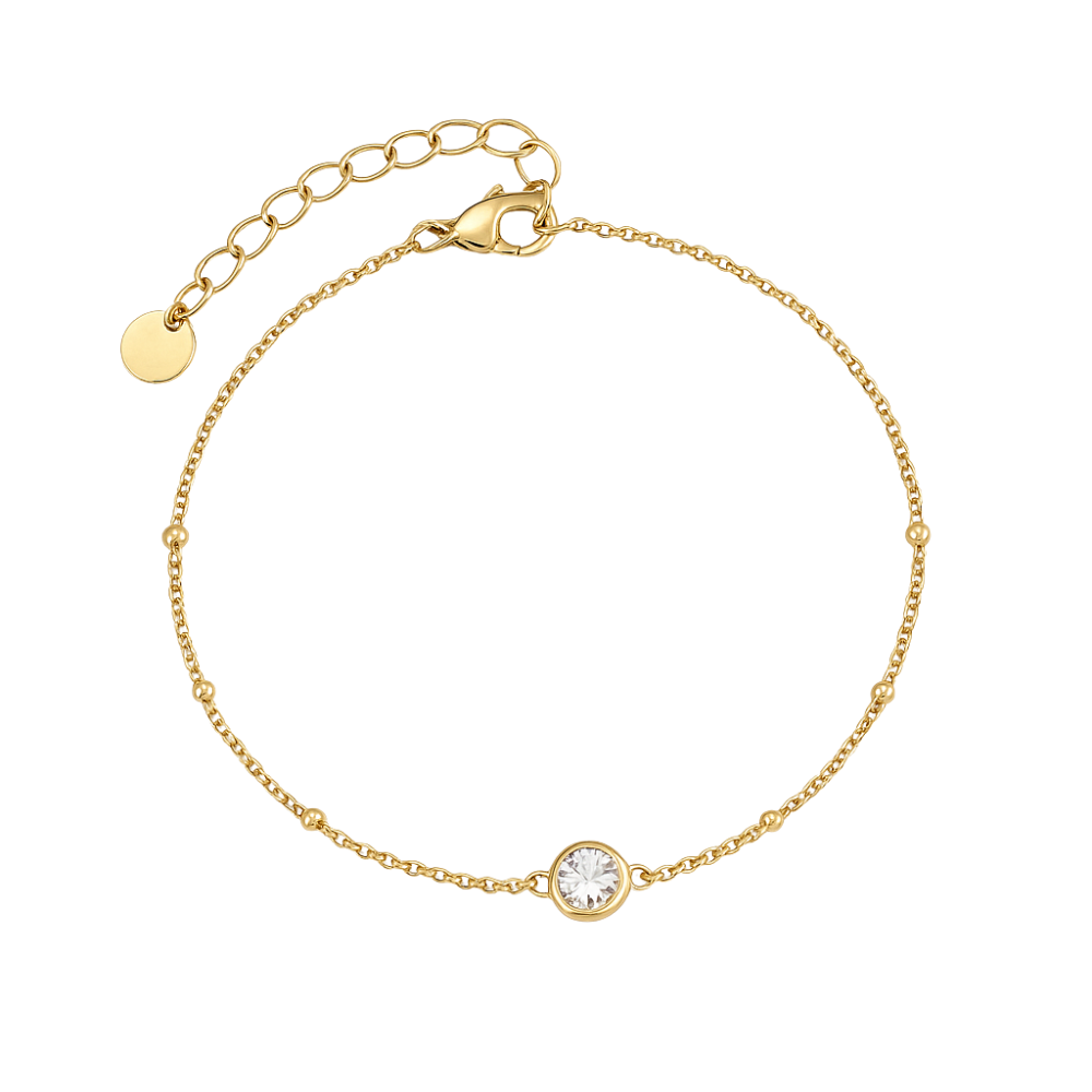 Sparkle Solitaire Anklet