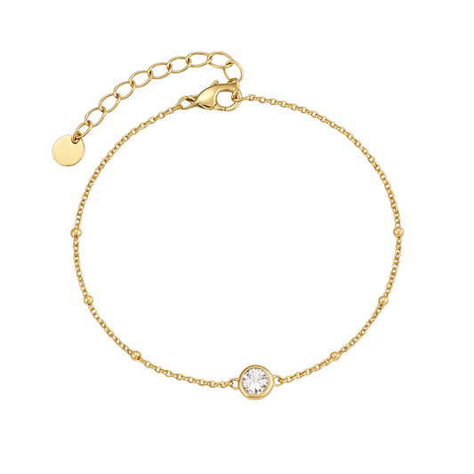 Sparkle Solitaire Anklet