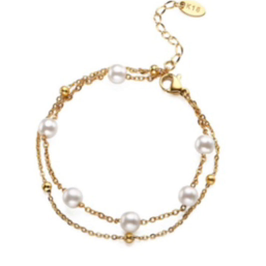 Double Layer Pearl Bracelet