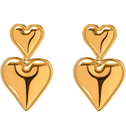 Double Heart Earrings